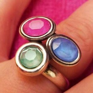 Woman ring,  silver ring, silver plated ring,crystal ring, oversize ring, uno de 50 Style, adjustable ring, boho ring, uno de 50 style