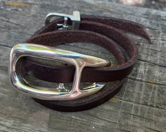 Uno de 50 style , Leather bracelet, woman bracelet, silver plated bracelet, boho bracelet, bohemian jewelry, thick silver bracelet