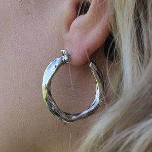 Aros de plata, pendientes de plata, pendientes de mujer, pendientes llamativos, pendientes de boda, pendientes de regalo, pendientes de cumpleaños, estilo uno de 50