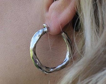 Hoops earrings, Uno de 50 style , silver plated earrings, boho earrings, statement Earrings, wedding earrings, gift earrings, valentine day