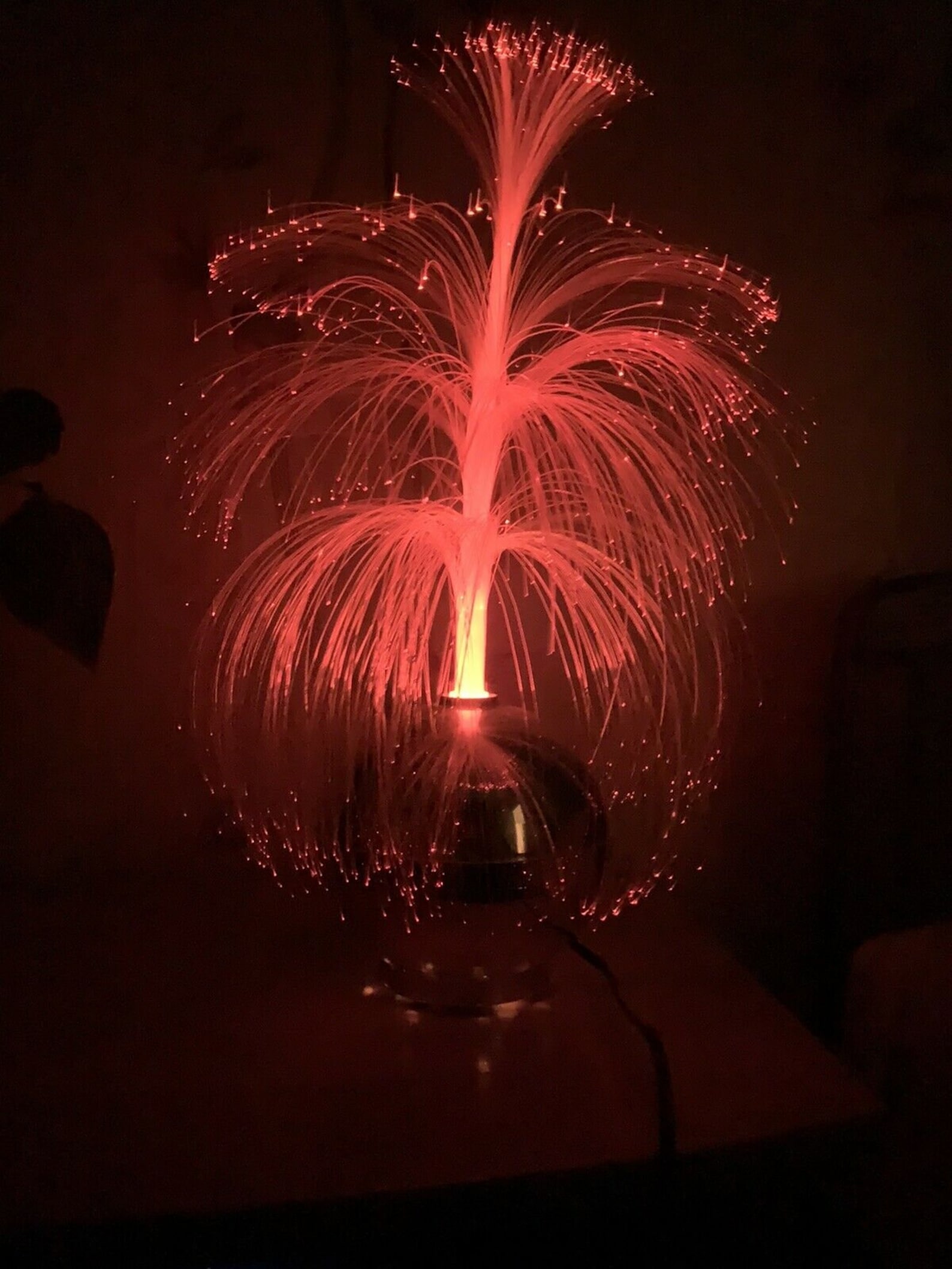 Vintage Fiber Optic Lamp. the Beam Rotates and Changes Color. Etsy UK