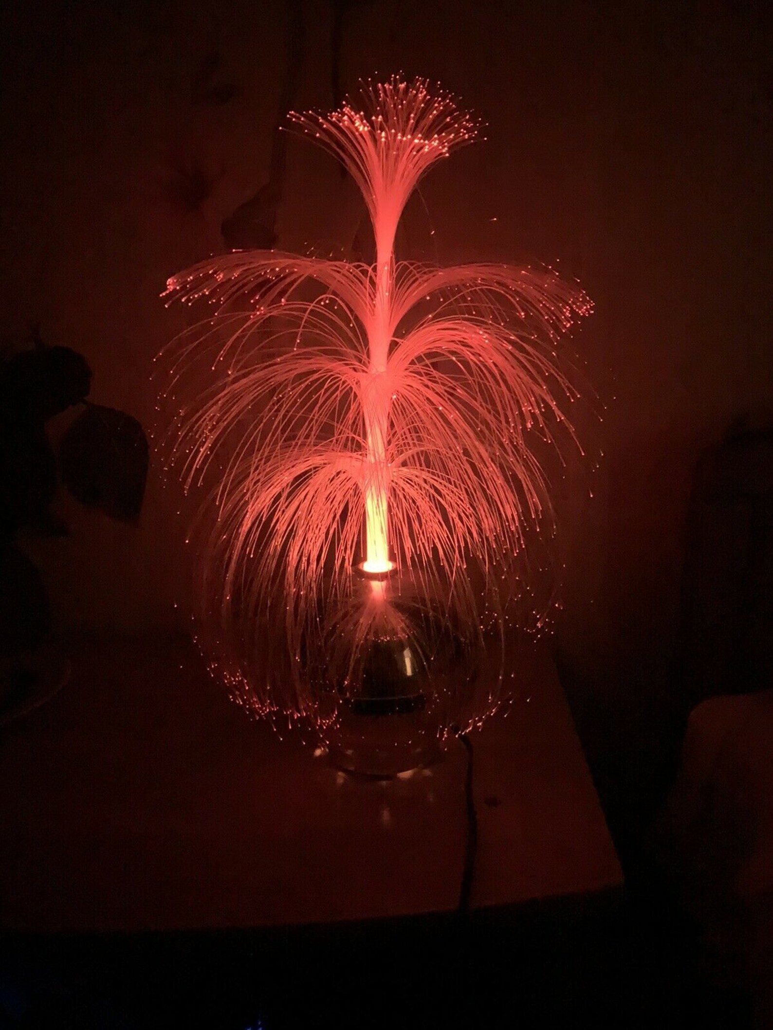 Vintage Fiber Optic Lamp. the Beam Rotates and Changes Color. Etsy UK