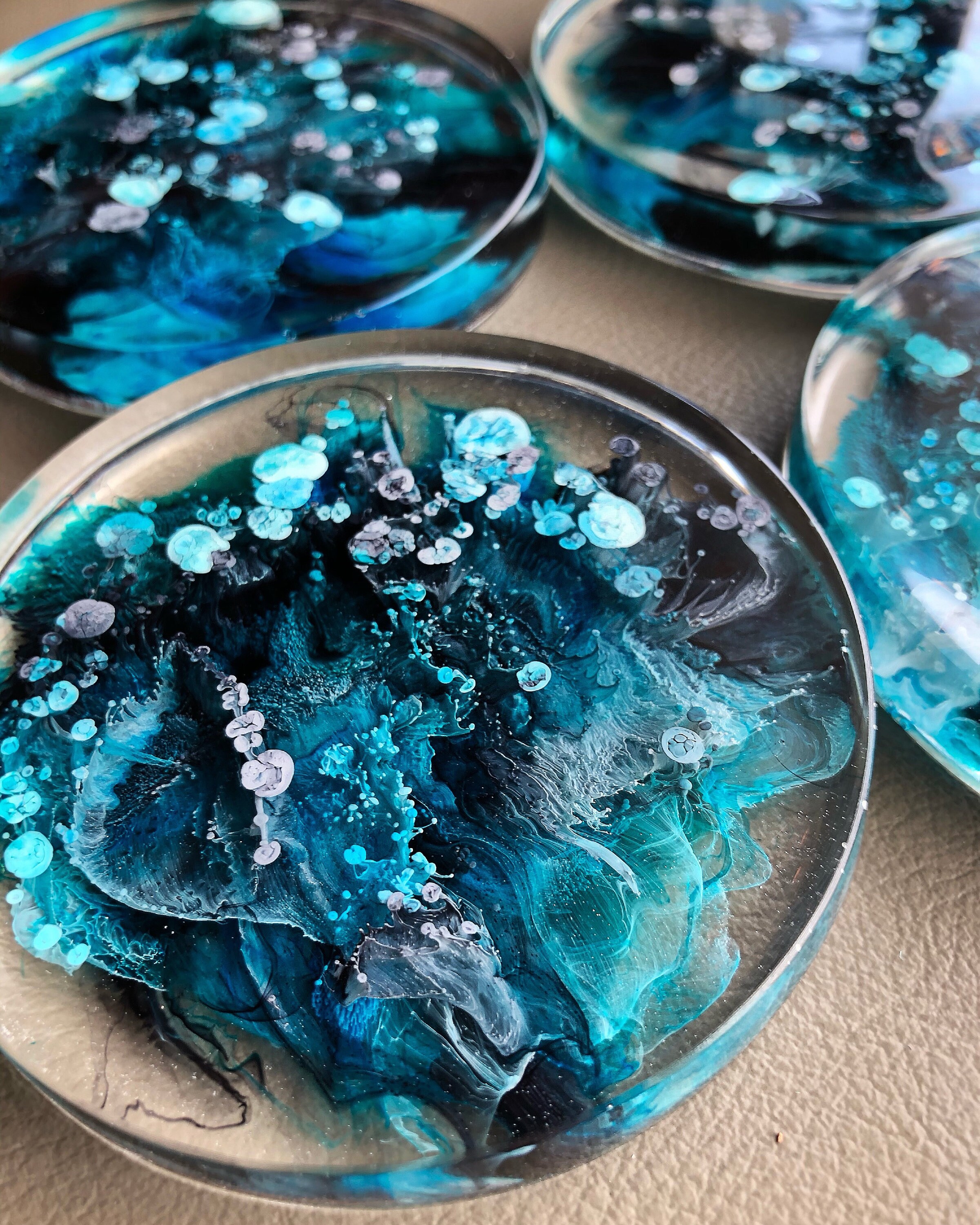 Resin Petri Dish Coaster Etsy