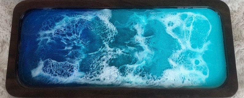Ocean Inspired Resin Serving Tray | Etsy