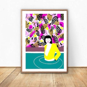 AFFICHE A3 - Arte e illustrazione, poster, stampa cartacea semi-brillante - BRIGITTE