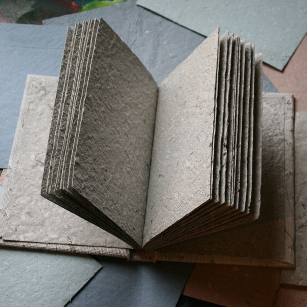 Handmade recycled hardcover notebook