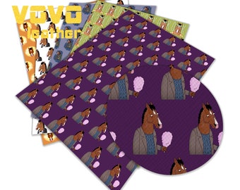 Cartoon Faux Leather Sheets A4 Size 8x12 for Earrings Hair Bows DIY Crafts, PU Synthetic Leather Fabric Vinyl Sheet Tariff-free