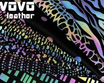 Tariff-free Reflective faux leather fabric  sheets Light-reflecting  for safe vest clothing cap purse shop earrings outdoorvinyl sheet