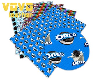 Tariff-free Cartoon Printed Faux Leather Sheets ,DIY Earring/Hair Bow Crafts Leathervinyl sheet