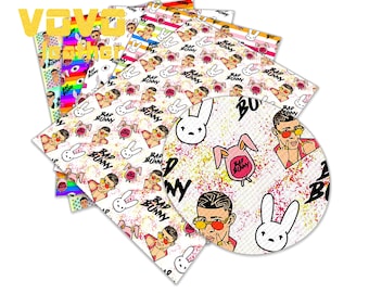 Cartoon Faux Leather Sheets A4 Size 8x12 for Earrings Hair Bows DIY Crafts, PU Synthetic Leather Fabric Vinyl Sheet Tariff-free