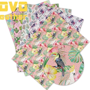 Faux Leather Sheets A4 Size Pvc Printed Crafting Faux Leather Cartoon  Character  Printed  for bag purse earrings bowsvinyl sheet