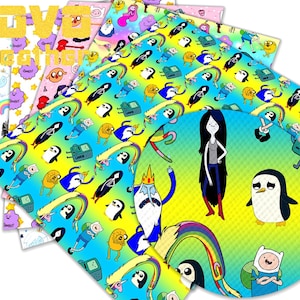 Faux Leather Sheets fabric pieces Cartoon  Character Earring Hair Bow Crafts Leather Synthetic Leather Fabricvinyl sheet