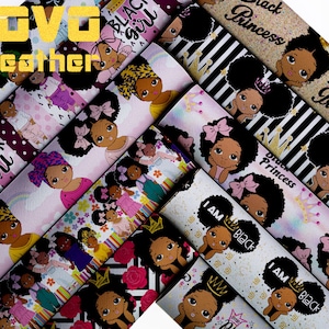 Schwarze Mädchen Kunstleder SheetsVinyl Sheet