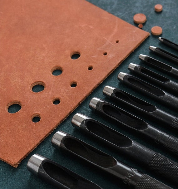 Leather Hole Puncher // 1mm, 1.5mm, 2mm 2.5mm, 3mm, 3.5mm, 4mm, 5mm, 6mm,  7mm Leather Punch // Circle Punch Tool // DIY Leather Earrings 