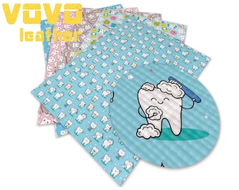 Fogli in finta pelle senza tariffe, formato A4, in PVC stampato, per lavori artigianali, in finta pelle, con personaggi dei cartoni animati, stampati per borse, orecchini, fogli in vinile