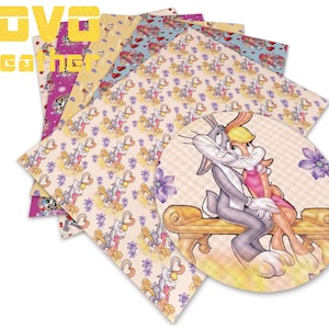 Arkusze ze sztucznej skóry A4 Rozmiar Pvc Drukowane Rzemiosło Sztuczna skóra Postać z kreskówek Drukowane na torby, torebki, kolczyki, kokardy, arkusz winylowy