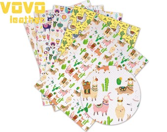 Tecknade konstläderark A4-storlek 8x12 för örhängen hårrosetter DIY-pyssel, PU-konstlädertyg vinylark tullfritt