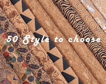 Arkusze tkaniny korkowej bez cła 8”x12” (21 x 29 cm) 4 rozmiary do toreb, portfeli, kapeluszy, etui na karty