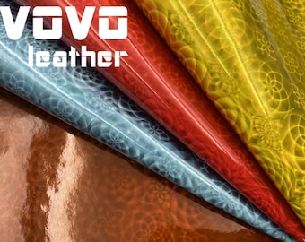 Tariff-free Shiny Iridescent Lotus Vinyl Faux leather Jelly faux leather sheets vegan  leather  for errings hair bows purse vinyl sheet