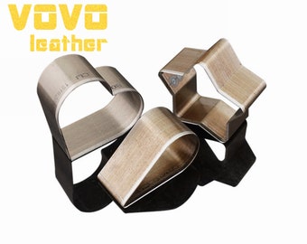 Tariff-free Set of 3 sizes 50mm  30mm 15mm leather sharp steel  Heart  Water Drop star hole punch Cutters Cutting Tools