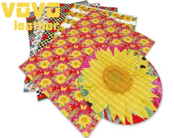 Tariff-free Faux Leather Sheets A4 Size PU Crafting Cartoon anime Character Printed  for bag purse earrings vinyl sheet