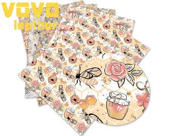 Tariff-free Faux Leather Sheets A4 Size PU Crafting Cartoon anime Character Printed  for bag purse earrings vinyl sheet