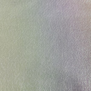 May include: A close-up of a textured, light gray surface with a subtle iridescent sheen. The surface has a fine, grainy texture.