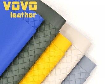Borte gewebt Textur Kunstleder Blätter A4 Größe Crafting Letters ( Verdickung 1.1 mm) für Tasche Geldbörse Ohrring Bögen SchlüsselanhängerVinyl Blatt