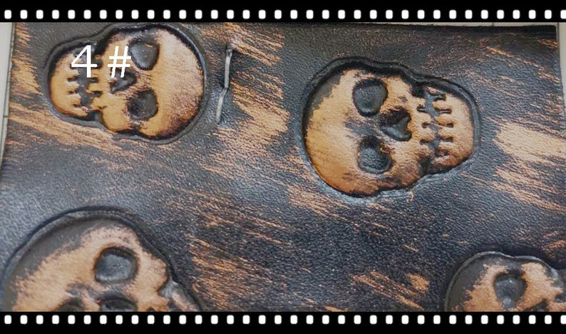 Tariff-free Embossed Leather Sheets, Skull Faux Leather Vinyl Sheet - Etsy