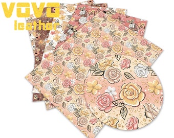 Tariff-free Faux Leather Sheets A4 Size PU Crafting Cartoon anime Character Printed  for bag purse earrings vinyl sheet