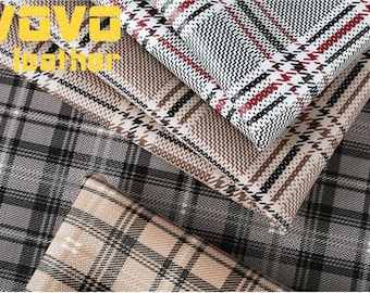 Tariff-free Faux Leather Sheets A4 Size Pvc Printed Crafting Faux Leather Check Printed - ( 1mm  thick ) for bag purse earrings vinyl sheet
