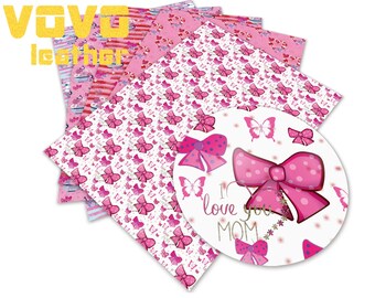 Fogli in finta pelle senza tariffe, formato A4, in PVC stampato, per lavori artigianali, in finta pelle, con personaggi dei cartoni animati, stampati per borse, orecchini, fogli in vinile