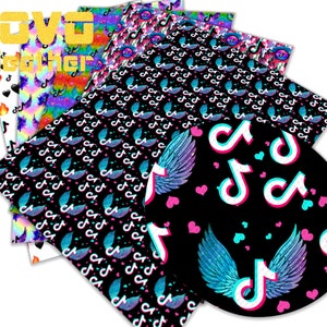 Doll Faux Leather Sheets fabric pieces Cartoon  Character Earring Hair Bow Crafts Leather Synthetic Leather Fabricvinyl sheet