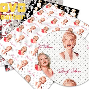 Actor Faux Leather Sheets fabric pieces  Cartoon Japanese  Character Printed  Earring Hair Bow Crafts Leather Synthetic Leather Fabric