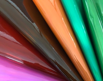 Tariff-free Shiny Vinyl Faux leather Jelly faux leather sheets vegan  leather  for erring hair bows purse vinyl sheet