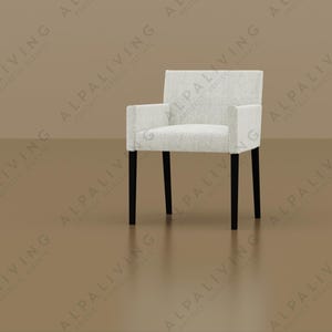 Custom MARENAS Cover for Fabric Chair with Armrests – 300+ Fabrics – Washable Slipcover for Stylish Dining or Desk Chair Refresh