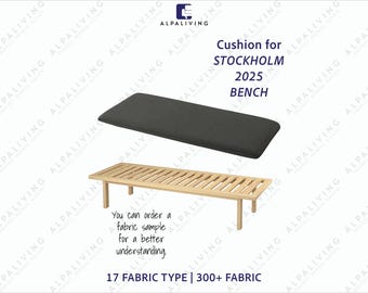 Funda de cojín para banco Stockholm 2025 personalizada, lavable y con cordones de seguridad
