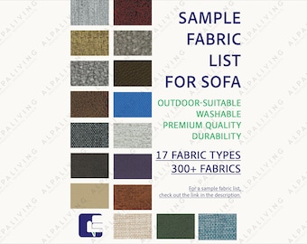 Fabric Sample Set | Choose Up to 6 Sofa Cover Swatches, Fast Delivery