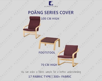 Housses personnalisées pour coussin de chaise à bascule et repose-pieds POÄNG, housses lavables, options de tissus durables