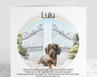Dog Loss Card - Dog Bereavement Card - Pet loss - Dog Loss Sympathy Card - Sorry For Your Loss - Pet loss card - Dachshund Dog Sympathy Card