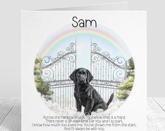Dog loss card - Dog Bereavement Card - Pet loss - Dog Loss Sympathy Card - Sorry For Your Loss - Black Retriever Sympathy Card