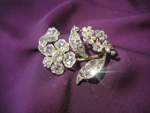 Antique diamond brooch deals