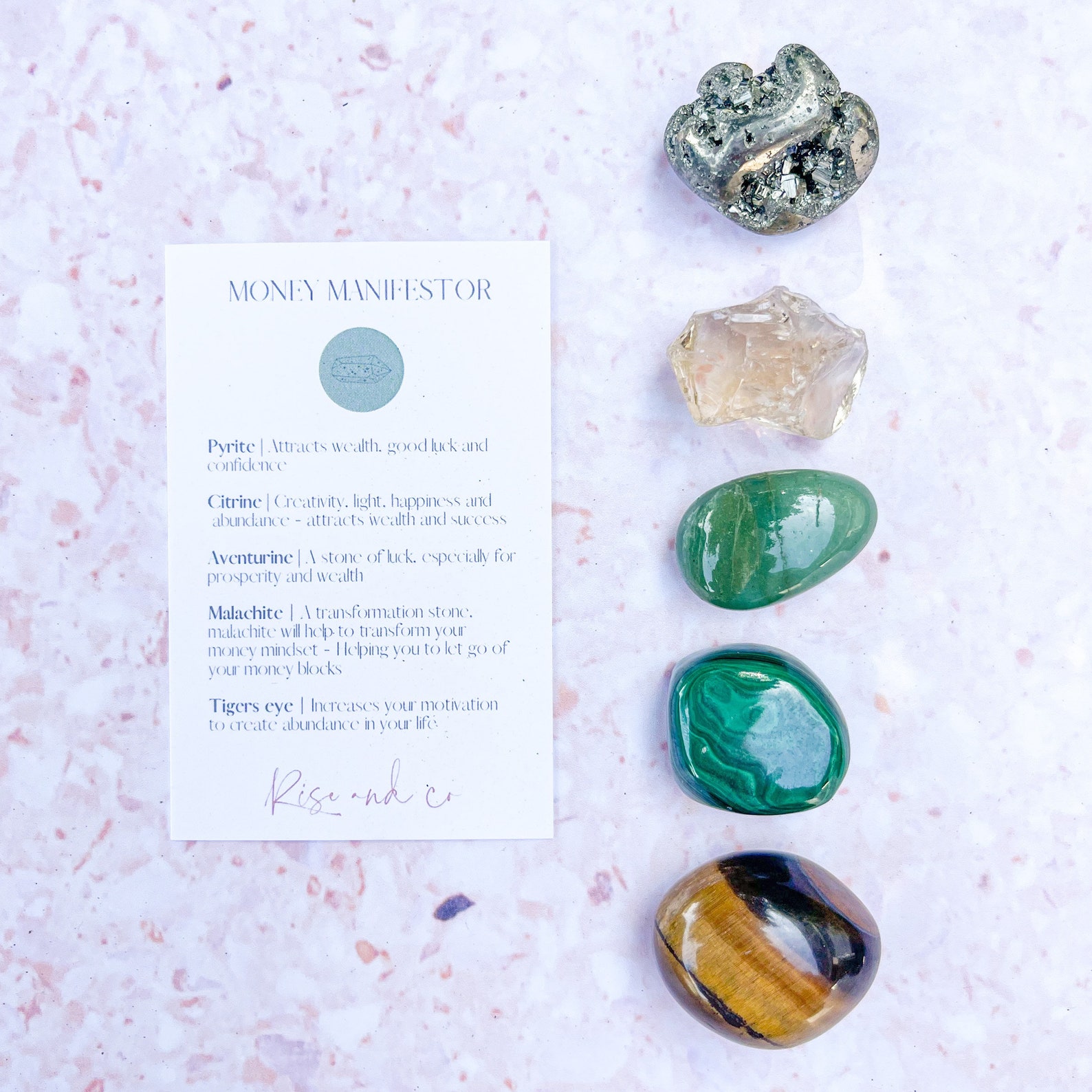 Money Manifest Crystal Kit pyrite citrine aventurine Etsy