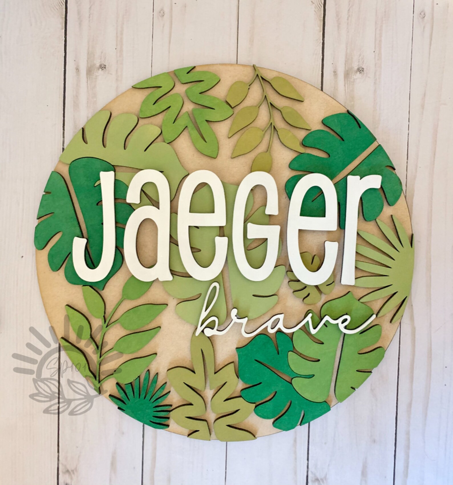 Jungle Themed Nursery Room Kids Sign Safari Giraffe Monkey Etsy