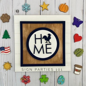 Seasonal Sign Interchangeable DIY Decor Farmhouse Sign Mini Changeable Inserts SVG for Lasers Glowforge SVG File Season Sign