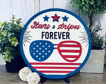 Fourth of July SVG File USA Sign File Digital Download Craft Project for Summer Paint Parties Svg for Laser America DIY Kit Craft 4th