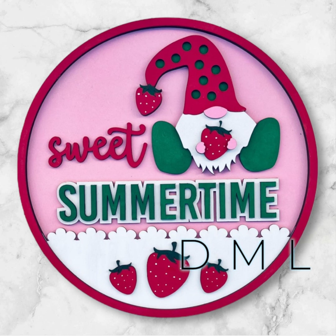 Summer SVG File Gnome Sign File Digital Craft Project for Summer Paint ...