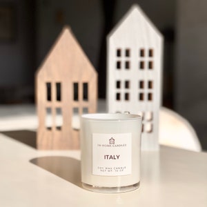 ITALY Scented Candle Tomato Leaf Basil Lemon 10 oz Candle White Jar Citrusy image 5