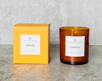 GREECE Scented Candle | Fruity Candle | Travel Gift | Destination Wedding Gifts