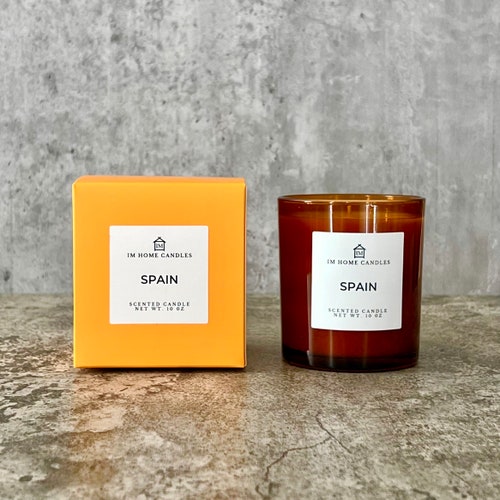 SPAIN Scented Candle 10 Oz Inspired by Travel Etsy